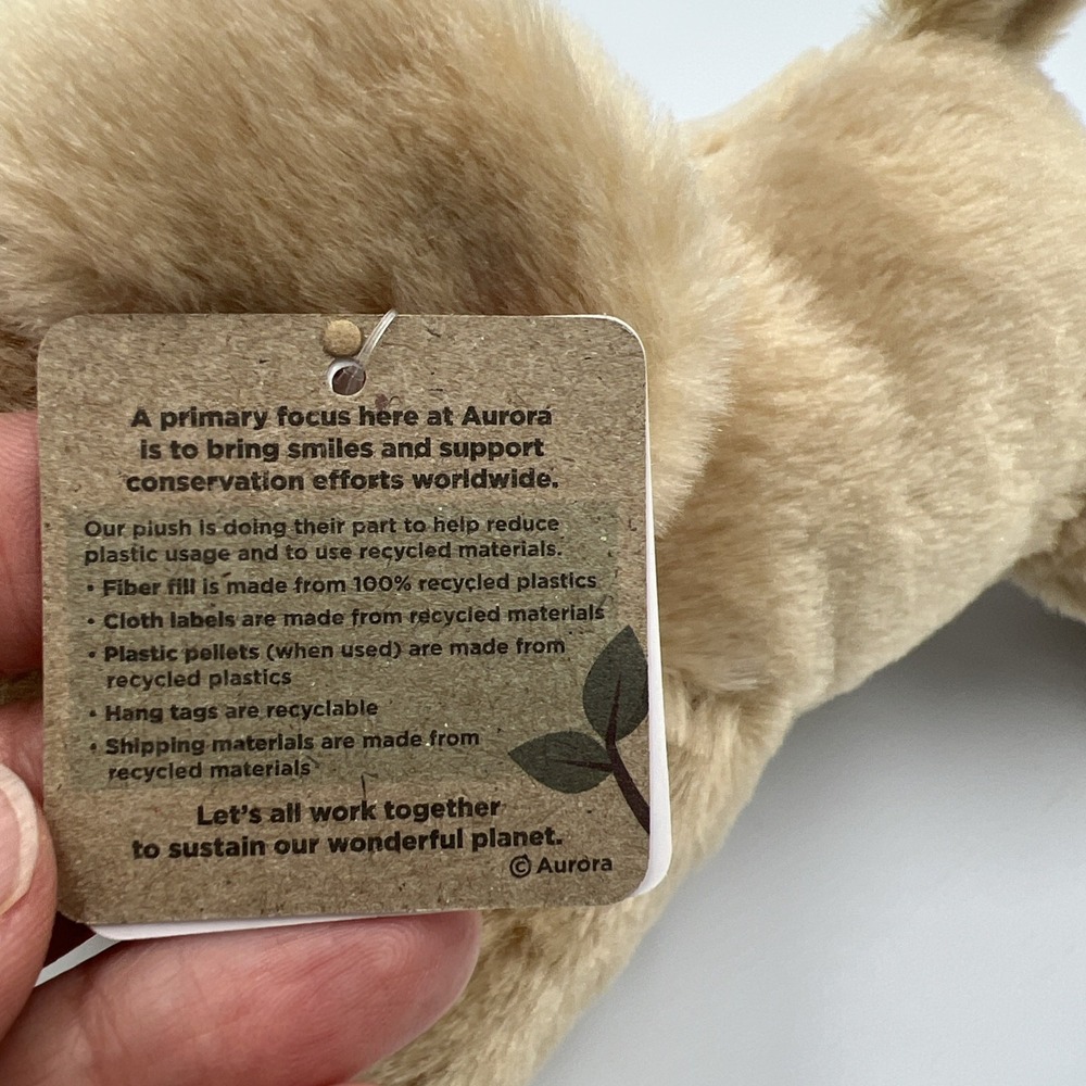Aurora Mini Flopsie Golden Retriever 8 inch‎ Long Plush Stuffed Animal NWT - Picture 11 of 13